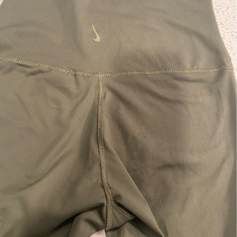 Nike Dri-FIT Olive Green Leggings High Rise Athletic Yoga Pants Women’s Small - Picture 3 of 7